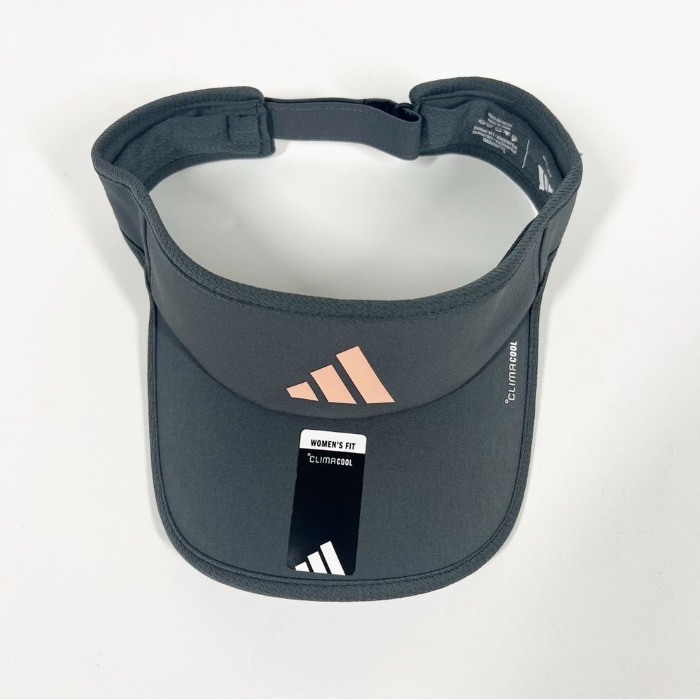 Adidas NWT Women’s Green Gray Peach Logo Superlite Three Climacool Visor Hat